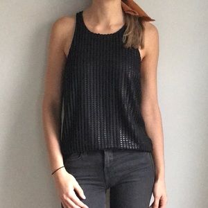 Exclusive for Intermix Black Open Back Top